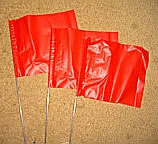 Three marker flags included